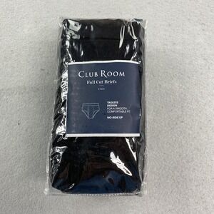 Club Room Briefs Mens XL Black Underwear 8 Pack Tagless No Ride Up Full Cut